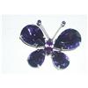 Image 1 : Jewelry-Large Amethyst Rhinestone Butterfly #1272303