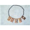 Image 1 : Copper Plates with Marblized Cabochons Necklace#1272324