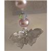 Image 1 : Pink mauve f/w pearl~crystal~silver butterfly #1272565