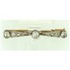 Image 1 :  Art Nouveau Diamond Platinum and 18k Gold Pin #1290070