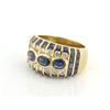 Image 1 : Designer Sapphire & Diamond 18k Y Gold Ring #1290175
