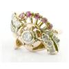 Image 1 : Retro 0.60tcw Diamond & Ruby 14k Rose Gold Ring#1290189