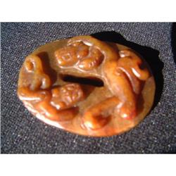 Ancient jade carving decorated with dragons #1290533