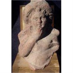 Ancient terracotta bust of Harpokrates #1290550