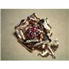 Image 1 : Rero ruby, diamond, blossom brooch #1224310
