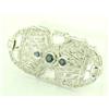 Image 1 : Antique 1.08tcw Sapphire & Diamond 18k Gold Pin#1224504