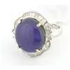 Image 1 : 7.85ct Black Opal & Diamond 18k Gold Ring #1224537