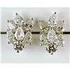 Image 1 : DIAMOND CLUSTER EARRINGS ESTATE  #1224606