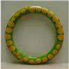 Image 1 : Bakelite vintage Green  injected dot bracelet #1224894