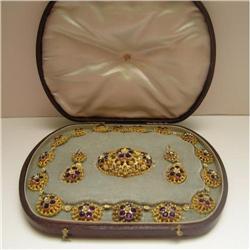 18 Ct. Gold & Amethyst Georgian Suite  #1224897