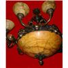 Image 1 : Ten tulips alabaster stone chandelier #1224991