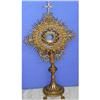 Image 1 : Rare Jeweled Enamel Bronze Monstrance Cross #1225061