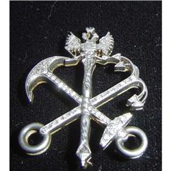 Antique Anchor Pin in Diamonds #1225191