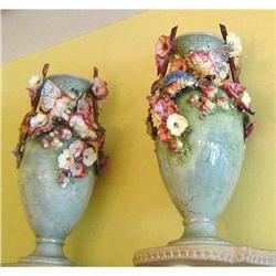 Pair of Majolica Vases #1225211