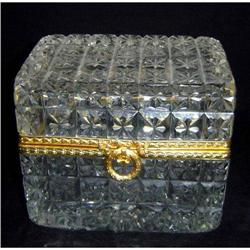 Baccarat -Style  Antique Crystal Box #1225214