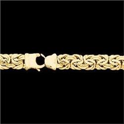  14k GOLD BRACELET  BYZANTINE Link 7 inches #1239867