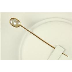 Art Nouveau Gold Stickpin Baroque Pearl #1239872