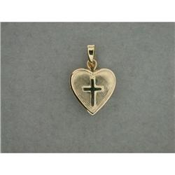Childs' 14k Gold Heart Locket Pendant #1239873