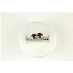 ANTIQUE Style RING GARNETS w FILIGREE #1239877