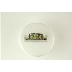 ANTIQUE Style PERIDOT RING w FILIGREE #1239886