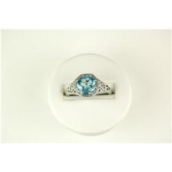 ANTIQUE Style BLUE TOPAZ Ring!  #1239887
