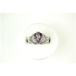 ANTIQUE Style AMETHYST Ring 3 CARATS! #1239892