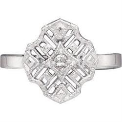 ANTIQUE Style FILIGREE Ring DIAMOND #1239899