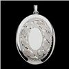 Image 1 :  14K WHITE GOLD  LOCKET Opens for Photographs #1239914