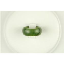 Vintage JADE WEDDING BAND Size 7 1/2 #1239922