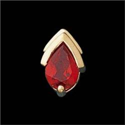 14k GOLD PENDANT PEARSHAPE  GARNET 1.50 CTS! #1239942