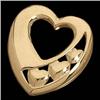 Image 1 : 14K  Gold HEART PENDANT w 3 Little Hearts! #1239948