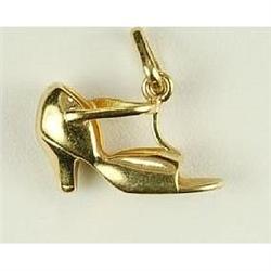 14k Gold CHARM PENDANT of High Heel SHOE #1239964