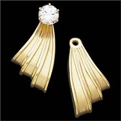 14k YELLOW GOLD  EARRING JACKETS #1239967