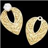 Image 1 : 14k GOLD  EARRING JACKETS Scrollwork #1239972