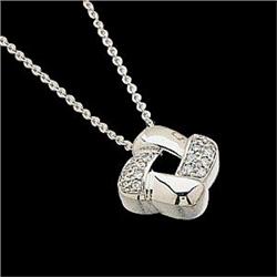 14k White Gold Necklace DIAMONDS #1239974