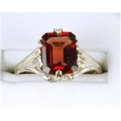 Antique Filigree Ring GARNET 2.50 CARATS! #1239986