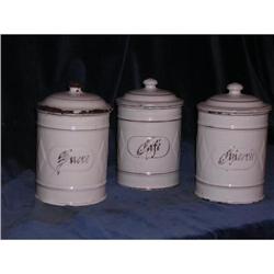 French Enamel Cannisters #1239993