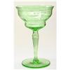 Image 1 : Green Depression Glass Wine Stems and Cordials #1240015