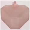 Image 1 : Machine Age Pink Satin Glass Deco Powder Jar #1240035