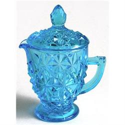 Aqua Blue Cubic Covered Syrup Pitcher #1240074