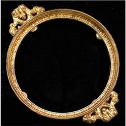 APOLLO Ornate Brass & Glass Round Tray #1240102