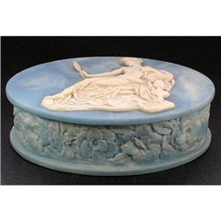 Incolay RECLINING LADY w MIRROR Jewelr box #1240114