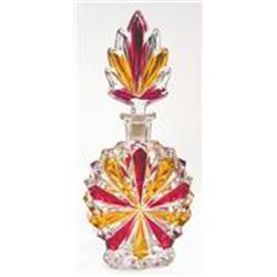 German Hand Painted Lead Crystal Perfume Bottle#1240123