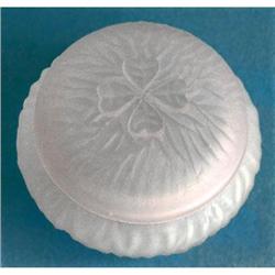 FOUR LEAF CLOVER Satin Glass Powder Jar #1240187