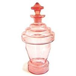 Pink Depression Glass Art Deco Decanter #1240214
