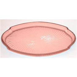 Tiffin MILADY Pink Satin Glass Vanity Tray #1240299