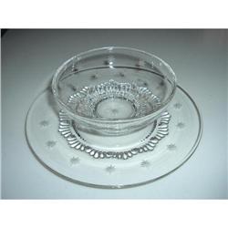 Elegant Star Etched Bowl and Plate Set #1240377