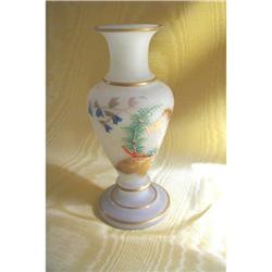 19thC ENGLISH BRISTOL GLASS  VASE w.  SIGNED #1240405