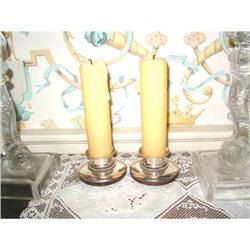 1950~SIGN.DANISH STERLING & EBONY CANDLESTICKS #1240407