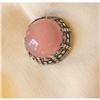 Image 1 : ART DECO SWISS ROSE QUARTZ & STERLING LARGE PIN#1240409